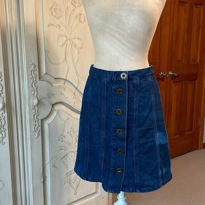 Pilcro Denim Button Front Skirt, 4